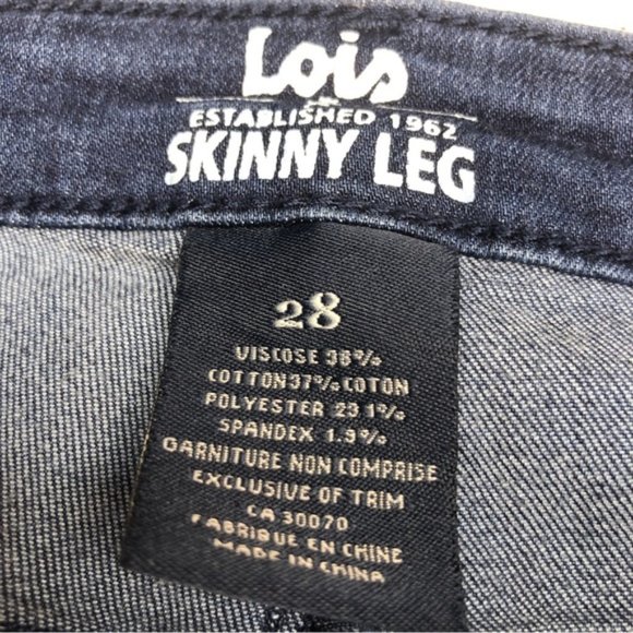 LIKE NEW VINTAGE LOIS SKINNY JEANS 28x28 ⭐️ - Picture 5 of 8